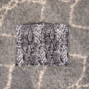 Animal print tube top